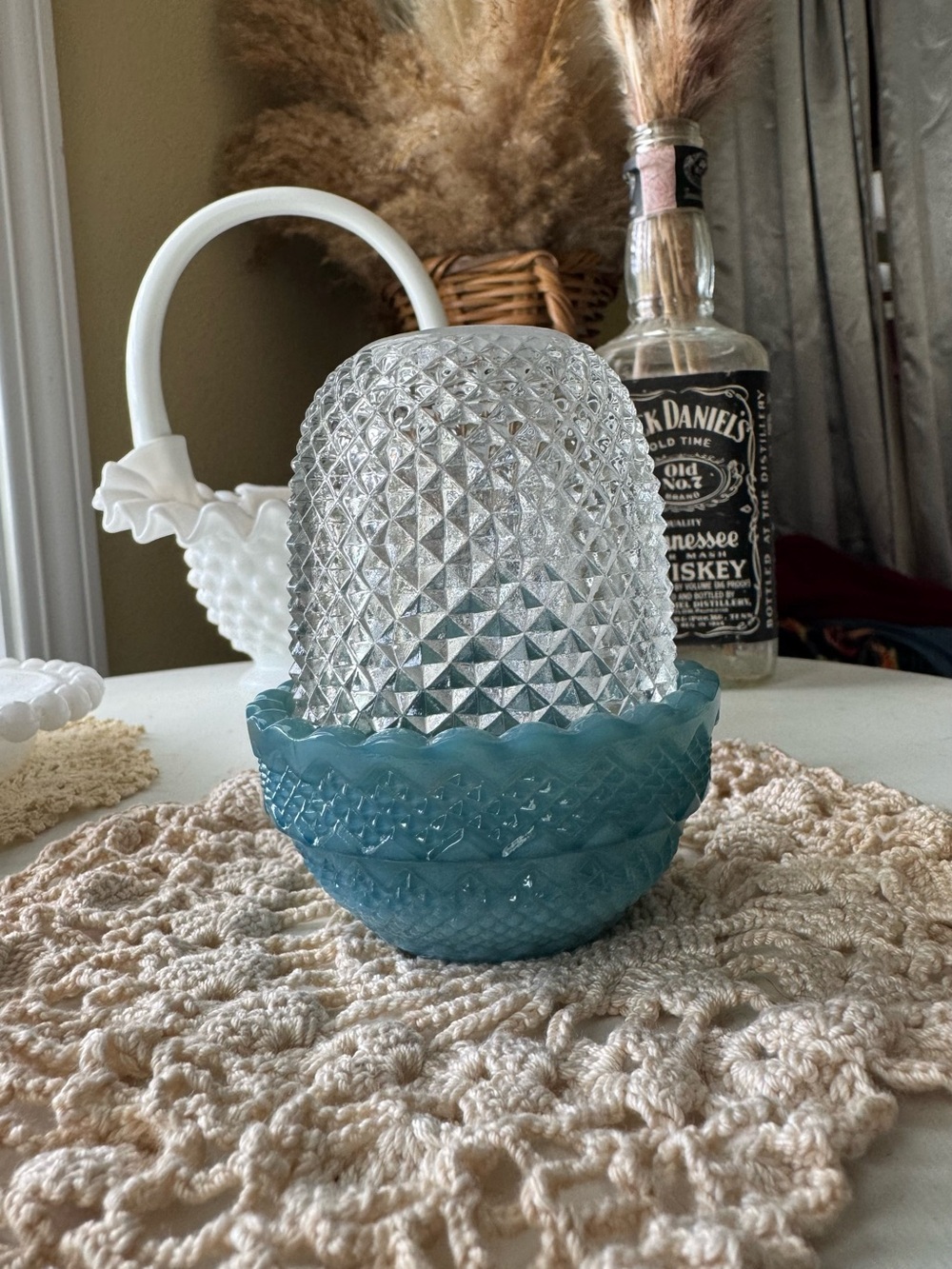 Mosser Georgia Blue Diamond Point Fairy Lamp